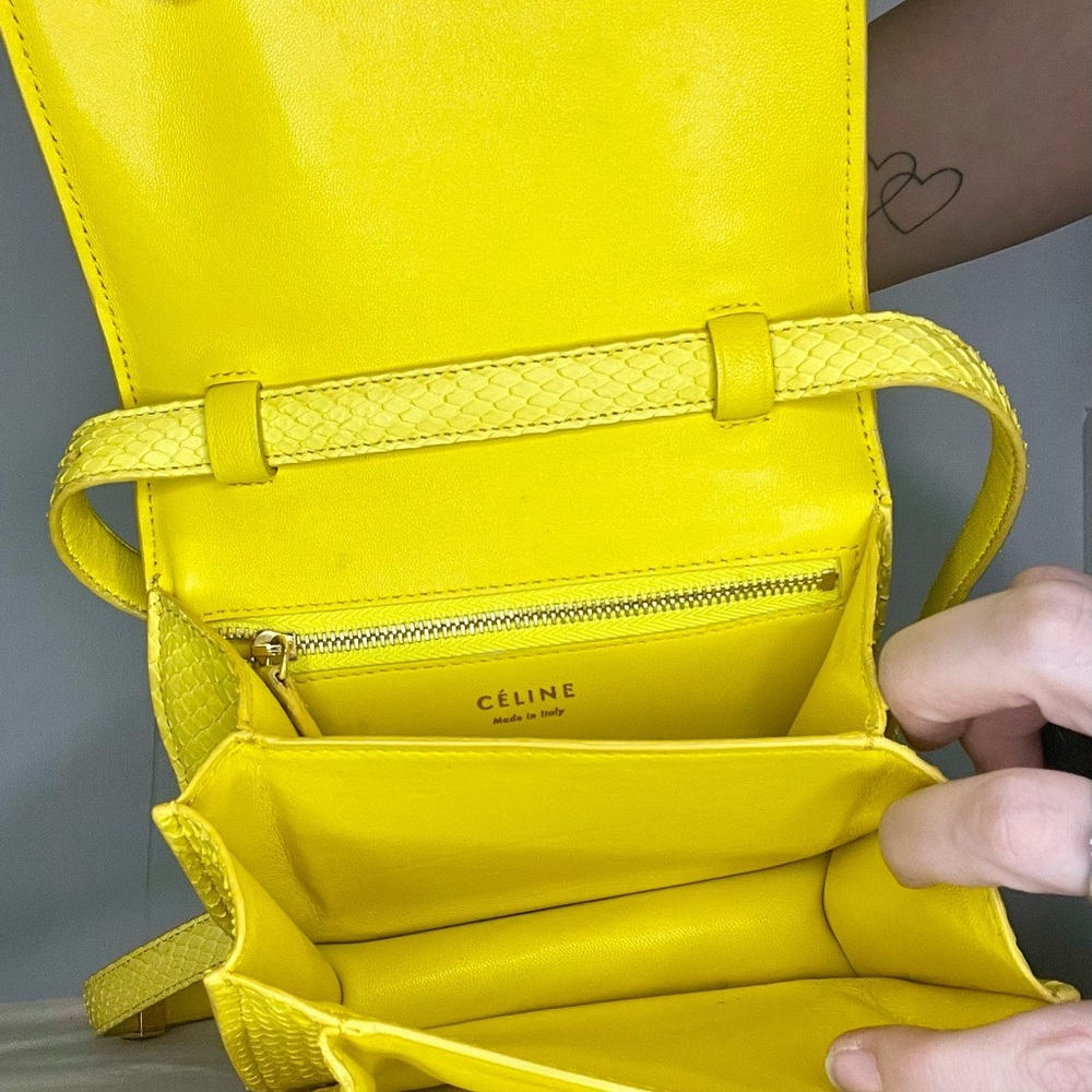 Celine Classic Box Bag Yellow Python Crossbody - image 8